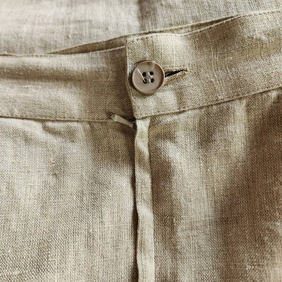 Fendi 365 Vintage‎ Skirt XL | Linen Blend | Taupe Tan | 1980s Italy Classic - Picture 6 of 6